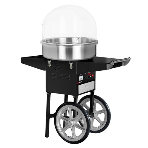 GGM Gastro | ZWET52S#SPSZWJ | Zuckerwattemaschine - Ø 520mm - 1,08 kW - Schwarz - inkl. Hygieneschutz von GGM Gastro
