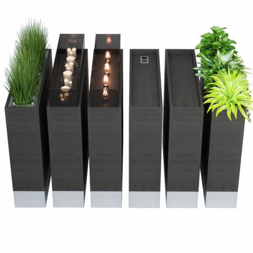 GGMMÖBEL Bali | Bistro Raumtrenner | L80xH107cm | 40 Liter | Pflanz Kasten | Trog Blumen Topf Kübel Teiler Gastro Trennwand Sichtschutz von GGMMÖBEL
