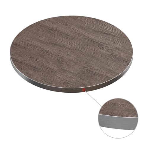 GGMMÖBEL Brasil | Tischplatte | Ø50cm | Light Wenge | Holzplatte | Perfekt für klappbare Couchtisch, Küchentisch, Esstisch | ABS Kante | HPL beschichtete | Restaurant, Cafe, Bar von GGMMÖBEL