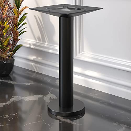 GGMMÖBEL Milan | Esstischgestell | Schwarz | Fuß: Ø 18 cm | Säule: 7,6 x 72 cm | Bodenmontage | Bodenplatte: Ø18cm | Rohr: Ø7,6cm | Gesamthöhe: 72cm | max: Ø80cm Tischplatte von GGMMÖBEL