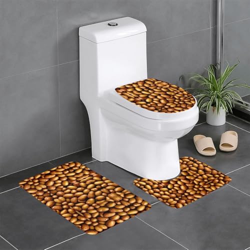 GGNKDL 3-teiliges Badezimmerteppich-Set mit Kartoffelmuster, rutschfest, leicht zu reinigen und zu pflegen, feuchtigkeitsblockierend und langlebig GGNKDL 3-teiliges Badezimmerteppich-Set mit Kartoffelmuster, rutschfest, leicht zu reinigen und zu pflegen, feuchtigkeitsblockierend und langlebig von GGNKDL