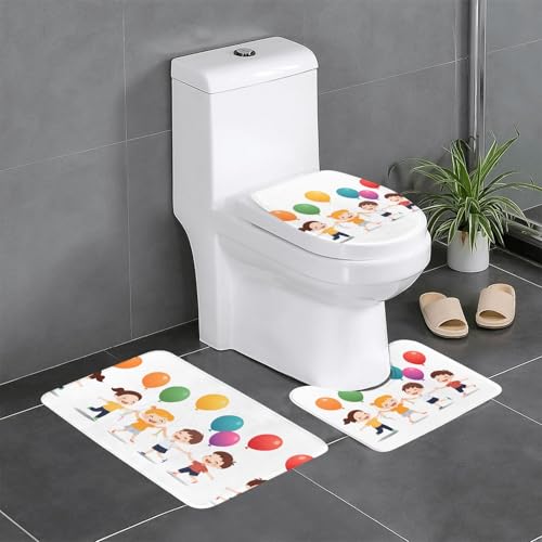GGNKDL 3-teiliges Badezimmerteppich-Set mit Spiel-Kinder-Muster, rutschfestes Badteppich-Set, leicht zu reinigen und zu pflegen, feuchtigkeitsblockierend und langlebig GGNKDL 3-teiliges Badezimmerteppich-Set mit Spiel-Kinder-Muster, rutschfestes Badteppich-Set, leicht zu reinigen und zu pflegen, feuchtigkeitsblockierend und langlebig von GGNKDL