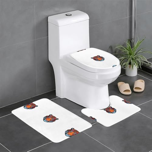 GGNKDL 3-teiliges Badezimmerteppich-Set mit Tigerkopf-Muster, rutschfestes Badteppich-Set, leicht zu reinigen und zu pflegen, feuchtigkeitsblockierend und langlebig GGNKDL 3-teiliges Badezimmerteppich-Set mit Tigerkopf-Muster, rutschfestes Badteppich-Set, leicht zu reinigen und zu pflegen, feuchtigkeitsblockierend und langlebig von GGNKDL