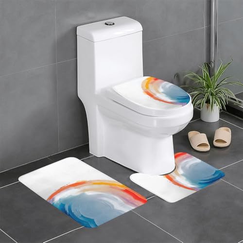 GGNKDL 3-teiliges Badezimmerteppich-Set mit buntem Ölgemälde-Muster, rutschfest, leicht zu reinigen und zu pflegen, feuchtigkeitsblockierend und langlebig GGNKDL 3-teiliges Badezimmerteppich-Set mit buntem Ölgemälde-Muster, rutschfest, leicht zu reinigen und zu pflegen, feuchtigkeitsblockierend und langlebig von GGNKDL