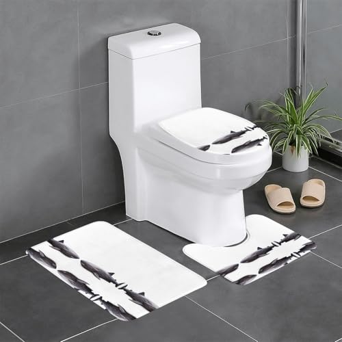 GGNKDL 3-teiliges Badezimmerteppich-Set mit ruhigem Hai-Muster, rutschfestes Badteppich-Set, leicht zu reinigen und zu pflegen, feuchtigkeitsblockierend und langlebig GGNKDL 3-teiliges Badezimmerteppich-Set mit ruhigem Hai-Muster, rutschfestes Badteppich-Set, leicht zu reinigen und zu pflegen, feuchtigkeitsblockierend und langlebig von GGNKDL