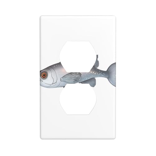 GGNKDL Glühende Laterne, Fischdruck, Doppelsteckdose, Wandpaneel, Haushaltsstromabdeckung, langlebig für dekorative Steckdosen und Schalter GGNKDL Glühende Laterne, Fischdruck, Doppelsteckdose, Wandpaneel, Haushaltsstromabdeckung, langlebig für dekorative Steckdosen und Schalter von GGNKDL
