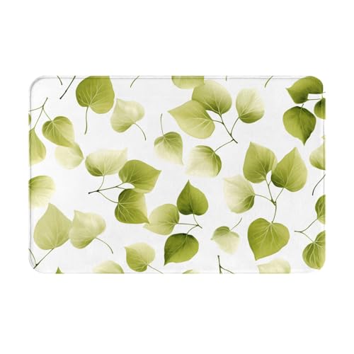 GGNKDL Rutschfeste Bodenmatte, Blattdruck für Innen- und Außenbereich, geeignet für Schlafzimmer und Badezimmer, 40,6 x 61 cm von GGNKDL