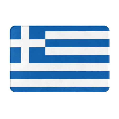 GGNKDL Rutschfeste Bodenmatte, griechische Flagge, Druck für Innen- und Außenbereich, Fußmatten, geeignet für Schlafzimmer und Badezimmer, 40,6 x 61 cm GGNKDL Rutschfeste Bodenmatte, griechische Flagge, Druck für Innen- und Außenbereich, Fußmatten, geeignet für Schlafzimmer und Badezimmer, 40,6 x 61 cm von GGNKDL