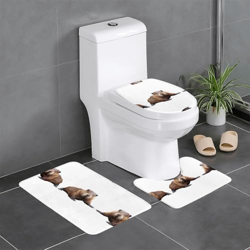 GGNKDL Smart Biber Muster 3-teiliges Badezimmerteppich-Set – rutschfestes Badteppich-Set – leicht zu reinigen und zu pflegen – feuchtigkeitsblockierend und langlebig GGNKDL Smart Biber Muster 3-teiliges Badezimmerteppich-Set – rutschfestes Badteppich-Set – leicht zu reinigen und zu pflegen – feuchtigkeitsblockierend und langlebig von GGNKDL