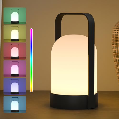 GGNOO Akku Outdoor Lampe Tragbare kabelloses LED Akku Tischleuchte Wasserdichtes LED Tischlampe mit 8 Farben für Tisch Bar Terrasse ostern dekoration von GGNOO