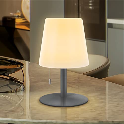 GGNOO LED Tischlampe Akku 2700k-6000k LED Tischleuchte Kabellos Tischlampe Outdoor für Garten Schlafzimmer Wohnzimmer Camping Hotel Restaurant (Schwarz) von GGNOO