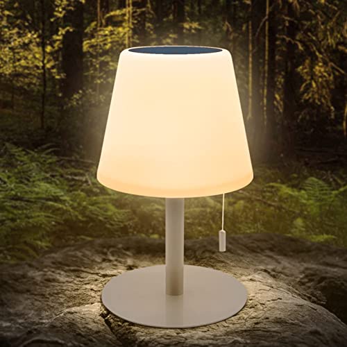 GGNOO LED-Solar-Tischleuchte Außen Tischlampe solar outdoor 2 in 1 solarladung 8 Farben Dimmbar mit Fernbedienung Outdoor Kabellos Tischleuchte für Tisch garten camping von GGNOO