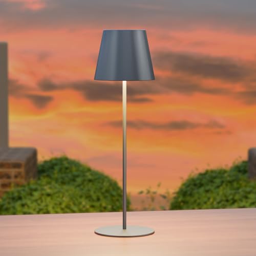 Tischlampe Kabellos Dimmbare LED Akku Tischleuchte Warme Lichtfarbe 2700K-4000K led tischlampe akku IP54 wasserdicht Outdoor Tischlampe für Restaurants,Garten, Balkon von GGNOO