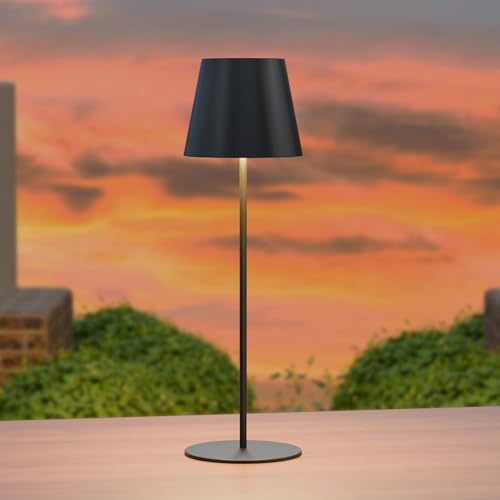 Tischlampe Kabellos Dimmbare LED Akku Tischleuchte Warme Lichtfarbe 2700K-4000K led tischlampe akku IP54 wasserdicht Outdoor Tischlampe für Restaurants,Garten, Balkon von GGNOO