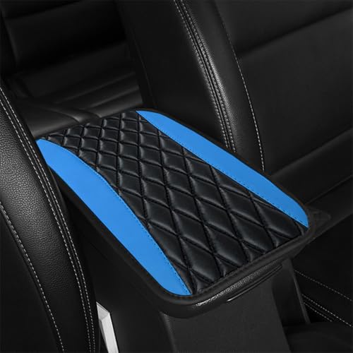 Armlehnen Polster Auto für Benz GLE 350 e Coupé (2020–2023), Car Armrest Box Pad Leather wasserdichte Center Konsole Abdeckung Armlehne Box Matte,B Blue von GGOIN