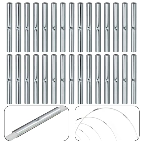Metallhülsen Gewächshaus-Hoops 30 Stück Verbindungsstücke Metallberbinder für 5 mm Glasfaser Pflanztunnel von GGOUPTY