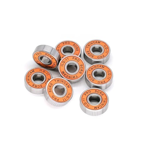 8 Stück orange versiegelte 608RS ILQ-11 8 x 22 x 7 mm Lager ABEC-9 langlebige reibungsarme Stahllager for Skateboard-Inlineskate-Räder von GGQROTTQ