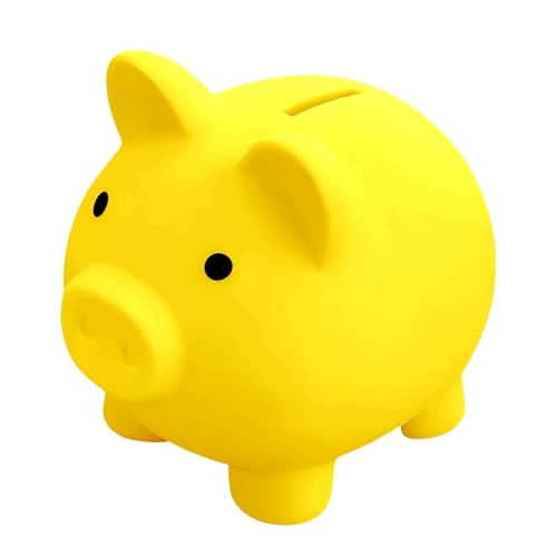 GGTTNRT Sparschwein Piggy Münze Sparschwein, Spardose Kinder, für Heimdekoration Geburtstagsgeschenke Weihnachten Halloween (Gelb) von GGTTNRT