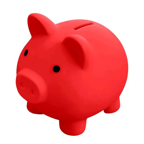 GGTTNRT Sparschwein Piggy Münze Sparschwein, Spardose Kinder, für Heimdekoration Geburtstagsgeschenke Weihnachten Halloween (Rote) von GGTTNRT