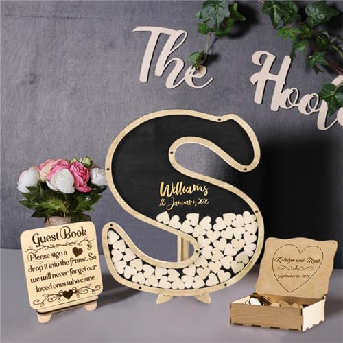 Personalisiertes Hochzeit Gästebuch Alternative Brief Rustikale Hochzeit Gästebuch Ideen Hölzerne Hochzeit Gästebücher Schild mit Ständer für 30-100 Holzherzen, Brief Gästebuch-3 Personalisiertes Hochzeit Gästebuch Alternative Brief Rustikale Hochzeit Gästebuch Ideen Hölzerne Hochzeit Gästebücher Schild mit Ständer für 30-100 Holzherzen, Brief Gästebuch-3 von GGUIUIC
