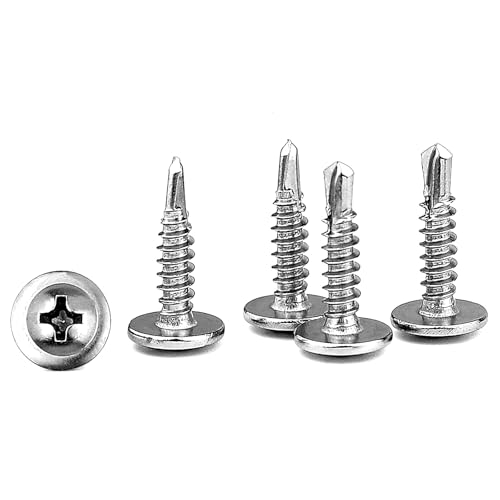GGXZHT 110 Stück Selbstschneidende schrauben Bohrschrauben Edelstahl 410 (M4.2x19mm) - Blechschrauben für Metall, Holz, Beton - Phillips Senkkopf (Silber) GGXZHT 110 Stück Selbstschneidende schrauben Bohrschrauben Edelstahl 410 (M4.2x19mm) - Blechschrauben für Metall, Holz, Beton - Phillips Senkkopf (Silber) von GGXZHT