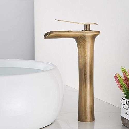 ACLIPS -Becken Wasserhähne moderner Badezimmer Wasserhahn Wasserfall Wasserhähnen Einer Loch kalt und heißer Wassermischer -Fassbecken -Wasserhahnmixer Zapf von GGYTMQL