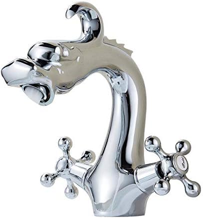 ACLIPS -Becken Wasserhahn Chrom Drachenstil Dual Griffe Deck Mount Badezimmer Waschbeckenmixer Taps Heißes kaltes Wasser abkleiigen ein Loch ACLIPS -Becken Wasserhahn Chrom Drachenstil Dual Griffe Deck Mount Badezimmer Waschbeckenmixer Taps Heißes kaltes Wasser abkleiigen ein Loch von GGYTMQL