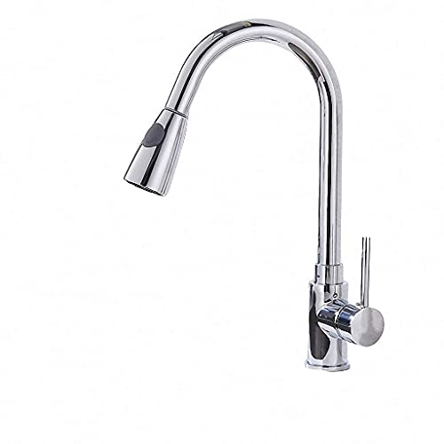 ACLIPS WICK TAPS KÜCHE KITCHENAUCETETS SLILNEN Einmal Griff herausziehen Küchenhahn Eintreffer Griff schwenkbar 360 Grad Wassermischer -Wasserhahn (Black1) von GGYTMQL