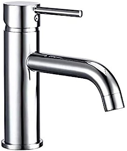 Aclips Badezimmer Wasserhähnen Chromfarbe Basin Mixer Tap Badezimmer Wasserhahn heiß und kalter Chrom Finish Messing Toilettenspüle Wasser Cran Küche Spüle Wasserhahn von GGYTMQL