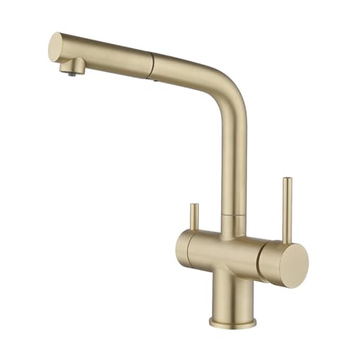 GGYTMQL 3-Wege Küchenarmatur, Küchenspüle Wasserhahn 3-Wege Küchenarmatur 360 ° Rotation 3 in 1 Küchenspüle Wasserhahn aus Gold GGYTMQL 3-Wege Küchenarmatur, Küchenspüle Wasserhahn 3-Wege Küchenarmatur 360 ° Rotation 3 in 1 Küchenspüle Wasserhahn aus Gold von GGYTMQL