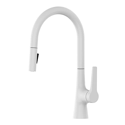 GGYTMQL Black Rose Küchenarmatur mit zwei Funktionen, Einhandmischer, ausziehbarer Mischer, heißes und kaltes Wasser, ausziehbare Wasserhähne (grau) von GGYTMQL