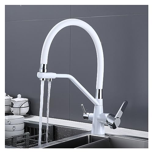 GGYTMQL Brass Drei Funktionen Drei Funktionen Einzel Heißes und kaltes Wasser Countertop Küchenmontiert Tap-out Tap (Black-01) von GGYTMQL