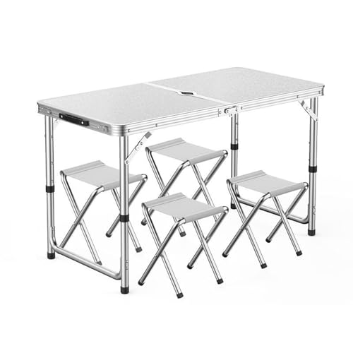 GGYTMQL Campingfell Erholung Klapphocker mithilfe von Höhe Einstellbarer Tisch Faltbarer tragbarer Picknicktisch mit Oxford -Stoffhockern für den Innen im Freien im Freien GGYTMQL Campingfell Erholung Klapphocker mithilfe von Höhe Einstellbarer Tisch Faltbarer tragbarer Picknicktisch mit Oxford -Stoffhockern für den Innen im Freien im Freien von GGYTMQL