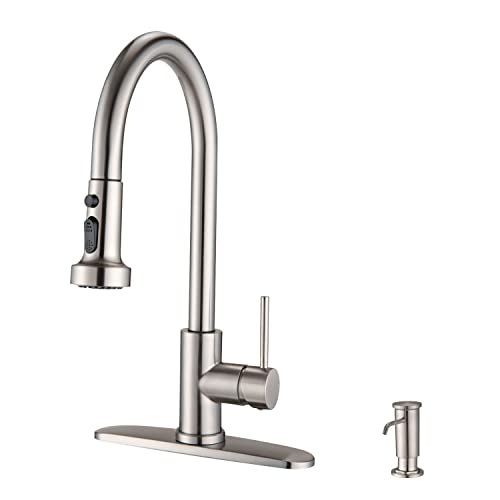 GGYTMQL Edelstahl Küchenarmatur mit Seifenspender Nickel gebürstet GGYTMQL Edelstahl Küchenarmatur mit Seifenspender Nickel gebürstet von GGYTMQL