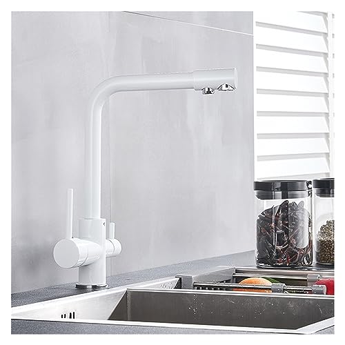 GGYTMQL Filterküche Wasserhahn trinken reines Wasser schwarz Gold Küche Wasserhahn Doppelgriff sieben Buchstaben 360 Rotation heiß und kalt (antik) von GGYTMQL