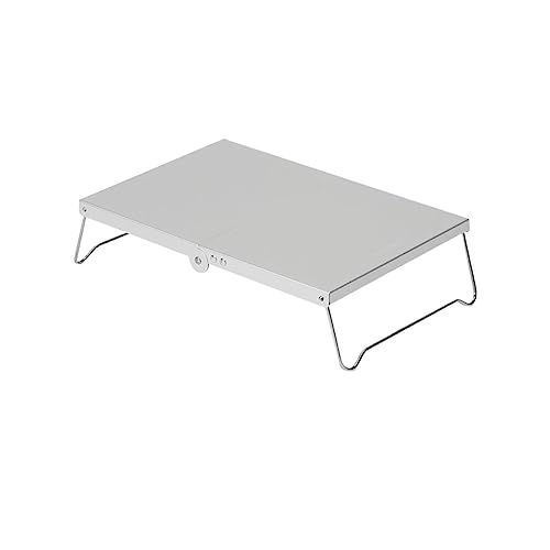 GGYTMQL Klappertisch Aluminium Wanderwanderung Kletterfischerei Picknicktisch Pliante Outdoor Klapptisch Hitzeschild Mini Tragbare Campingzubehör (Farbe: Schwarz) von GGYTMQL