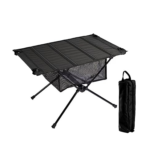 GGYTMQL Klappertisch Aluminiumlegierungstische für Reisepicknick Ultraleicher Klapptisch Oxford Roll-up Camping-Tisch tragbar (Farbe: Khaki) von GGYTMQL