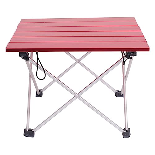 GGYTMQL Klappertisch Ultra-Licht-Tisch blau rosa grau Kleiner tragbarer Aluminiumklapptisch im Freien im Freien Wandercamping BBQ Travelling Desk Legierung (Farbe: Hellgrau) von GGYTMQL