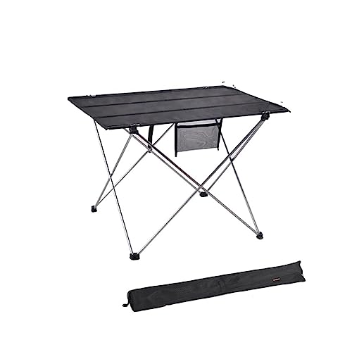 GGYTMQL Klappertisch ultraleichte Aluminium -Wanderwanderung Kletterpicknickklapptische Outdoor Camping Table Tragbares Faltfaltfell -Computerbett (Farbe: 56x42x37cm grau) von GGYTMQL