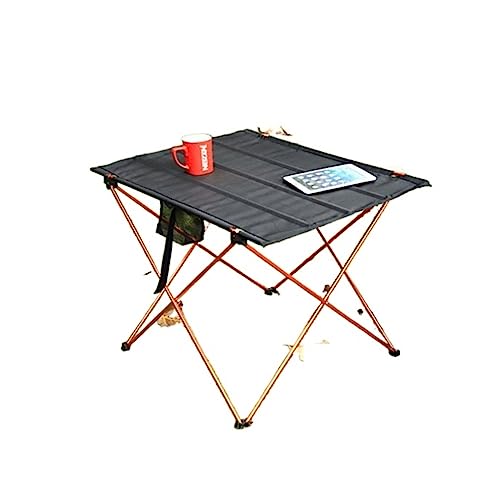 GGYTMQL Klappertisch ultraleichter Bea Aluminium-Wanderwanderung Klettern Kletterfischerei Picknickklapptische Outdoor-Reisebereich Faltbarer Tisch tragbarer Campingschalter (Farbe: S-RED) von GGYTMQL