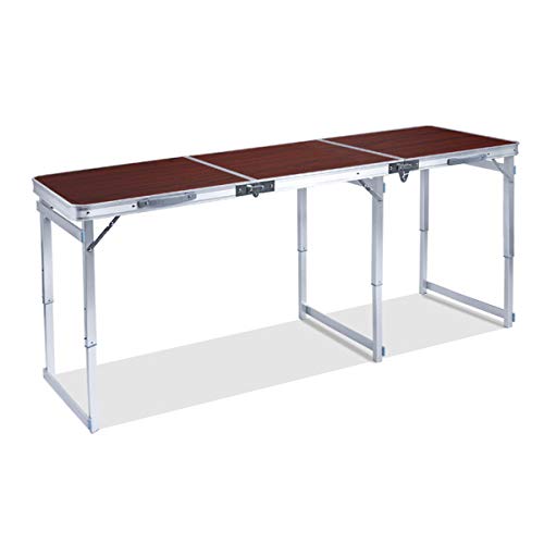 GGYTMQL Klapptisch, Aluminium -Legierungstisch im Freien und luftretabler Höhe Einstellbarer Picknicktisch mit tragbarem Griff für Picknick -Camping -Grillen, fügen Sie 4 Stuhl A hinzu a von GGYTMQL