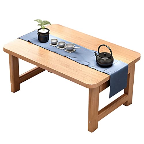GGYTMQL Tragbarer Klapptisch für Balkon Bay Fensterbett Arbeitsstudium Leseboden Mini ESS und Spielen Kleiner Tee/Couchtisch (Holz 70 * 40 * 35 cm) von GGYTMQL