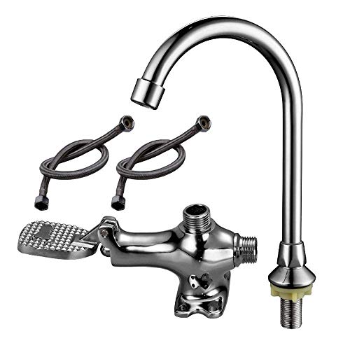GGYTMQL Zedaro Mixer Tap Wasserhahn, Pedaltyp Wandmontierter Spülbeckenmischer Wasserhahn von GGYTMQL