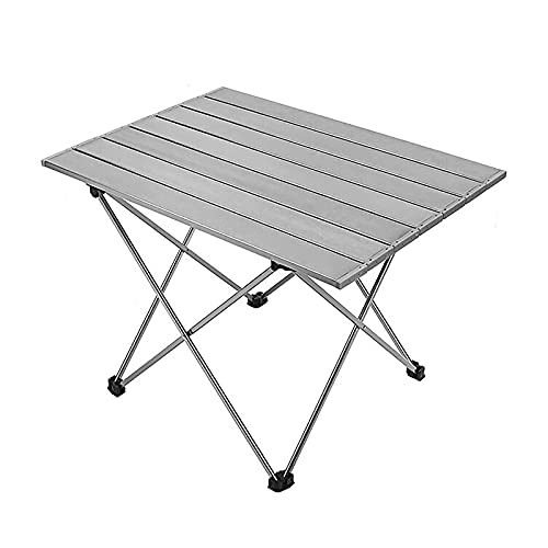 Klapptisch, tragbarer Campingtisch, mit Aluminiumtisch -Tisch und Tragetasche, leicht zu tragen, für Home -Party und Camping im Innenbereich im Freien, schwarz, groß (schwarz klein) von GGYTMQL