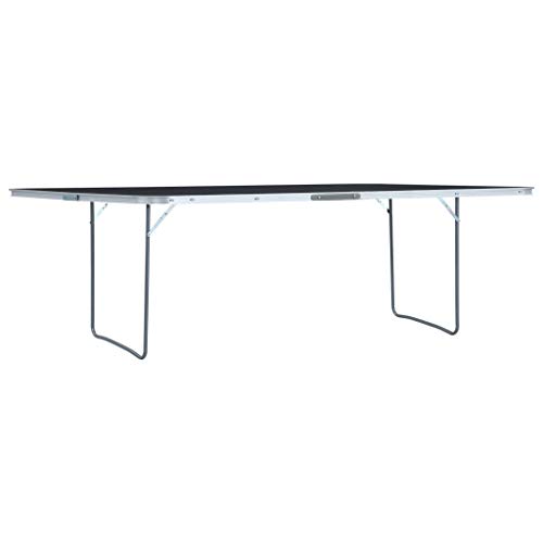 Klapptisch tragbarer Aluminium -Picknicktisch, Hochleistungsklapptisch mit Traggegräber für Innenstudien Schreiben von BBQ -Party -Gebrauch, faltbarer Camping -Tisch grau Aluminium 240 x 60 cm von GGYTMQL