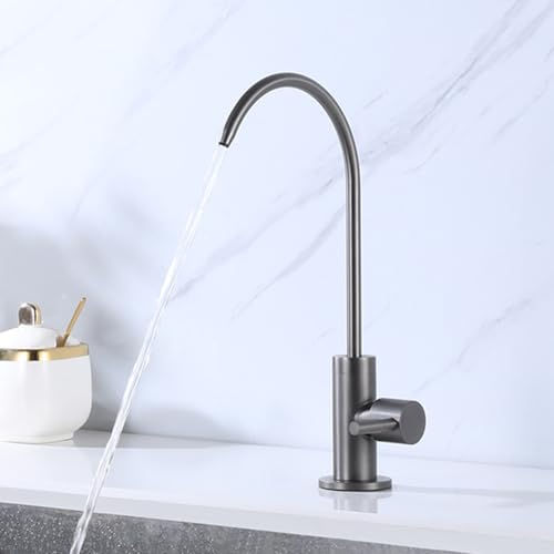 Schwan -Nacken -Küchenspüle mit rotierbarem Eingriff und weißer Finish Küchenwasserfilter Wasserhahn Wasserhahn von GGYTMQL