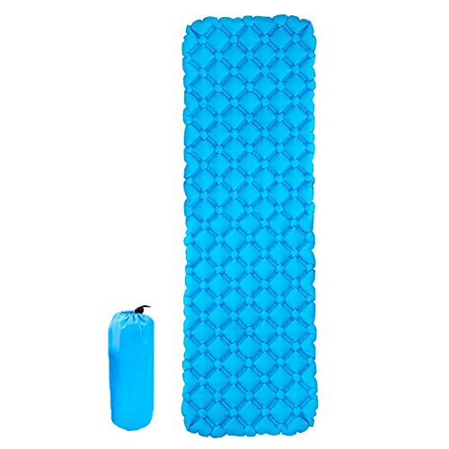 Aufblasbare Schlafmatratze Tragbare Campingmatte Ultraleichte aufblasbare wasserdichte Matratze TPU Feuchtigkeitsbeständige Outdoor-Zeltlager Wandern Trekking-Isomatte (Seeblau) (Blau) beautiful von GGZONE