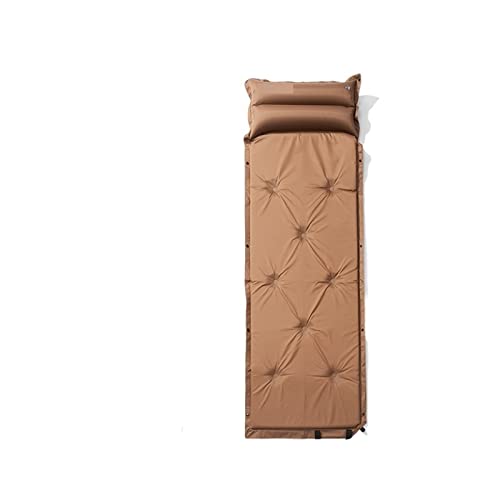 Automatische aufblasbare Matte Outdoor-Schlafmatte Camping-Luftkissenbett Einzel-Doppel-Drei-Personen-Feuchtigkeitsbeständige Matte mit Kissen (Farbe: 2-warmer Sand) (1 Kastanienbraun) beautiful von GGZONE