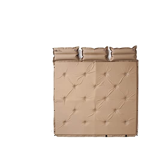 Automatische aufblasbare Matte Outdoor-Schlafmatte Camping Luftkissenbett Einzel-Doppel-Drei-Personen-Feuchtigkeitsbeständige Matte mit Kissen (Farbe: 2-warmer Sand) (3 warmer Sand) beautiful scenery von GGZONE