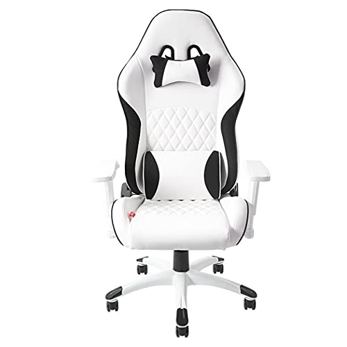 GGZONE Gaming-Stuhl im Racing-Stil, Bürostuhl aus PU-Leder mit hoher Rückenlehne, ergonomischer Racing-Computertischstuhl mit hoher Rückenlehne und Lendenwirbelstützen, Kopfstütze, ergonomischer von GGZONE